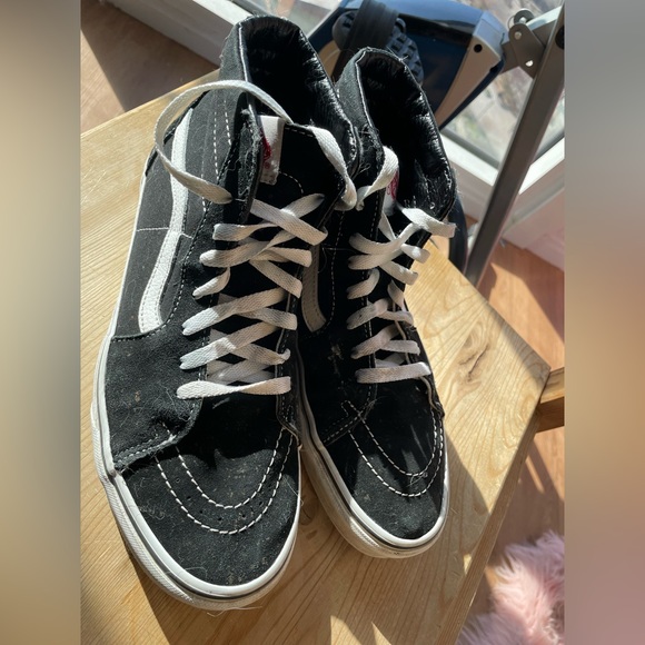 Vans Skateboard Shoe Off The Wall Hi Top Size 10.5 Men/9 Suede Canvas Bl… - Picture 9 of 15